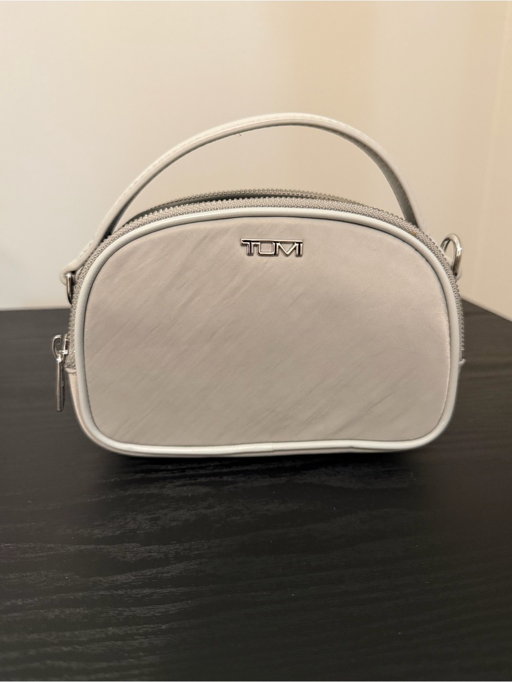 Tumi Small White Top-Handle Mini Crossbody